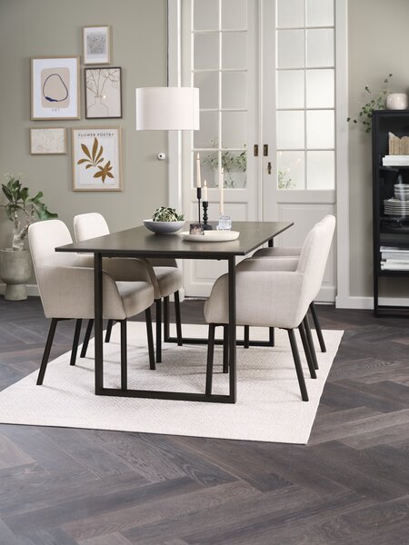 MOSELUND L180 table ceramic + 4 SOTTRUP beige/black