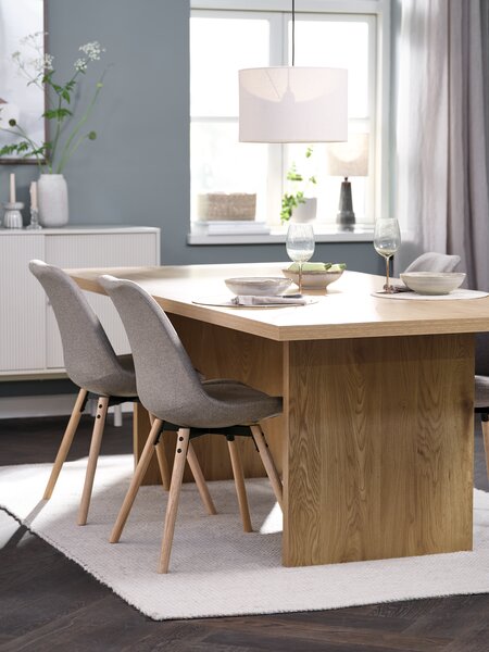 MUNKEBY D220 sto topao hrast + 4 KASTRUP stolice pesak