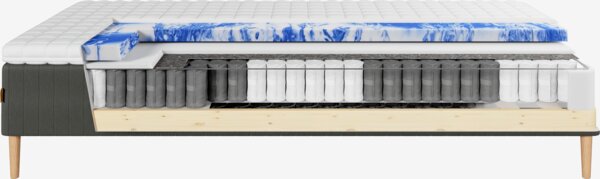 Boxmadras 160x200cm SUMELVI + EKSO sort-06 Meget fast