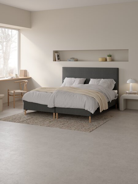 Runkopatja 180x200cm KVENNA harmaa-40 + BRYA keskikova