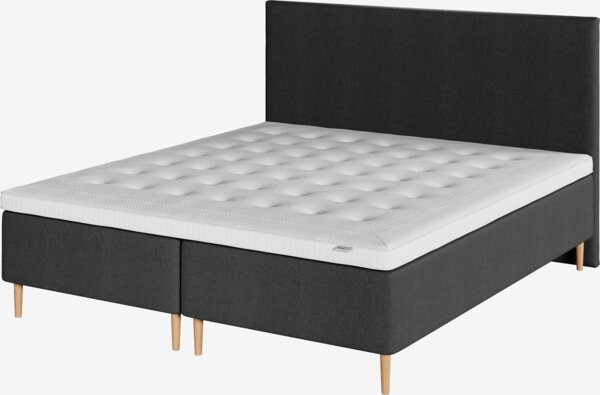 Boxmadras 180x200cm HORSLA + VOLA grå-40 Fast