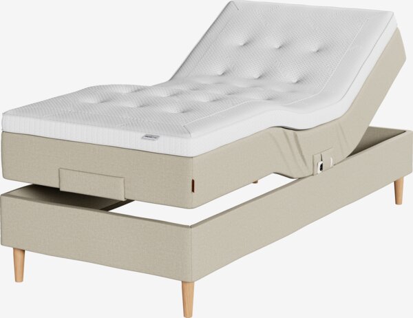 Elevationsseng 90x200cm TONDRA + VOLA sand-91 Medium