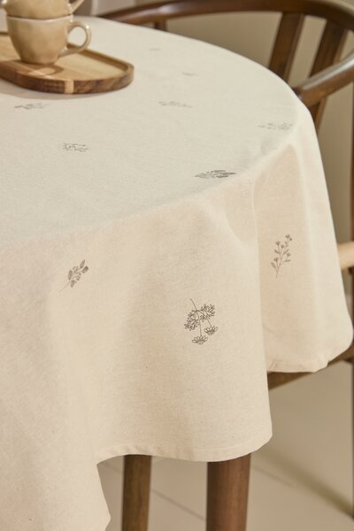 Tablecloth ENGFIOL D160 beige/grey
