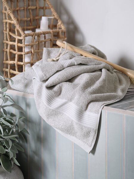 Asciugamano ospite KARLSTAD 30x50 cm grigio chiaro