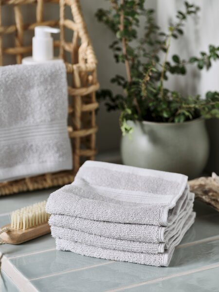 Asciugamano viso KARLSTAD 28x30 cm grigio chiaro