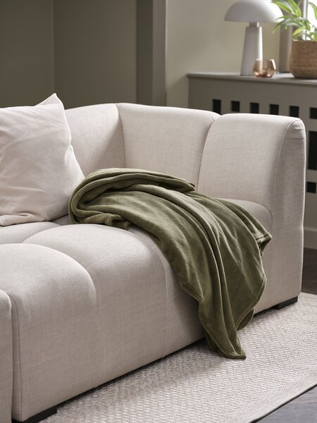 Flis deka DRAGEHODE 140x200 tamno maslinasta