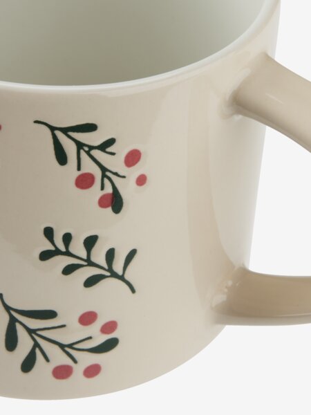 Tasse LIN Ø9xH9cm 45cl blanc cassé