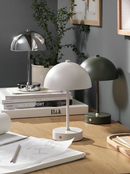 Battery lamp KENT D16xH25cm grey w/touch and timer