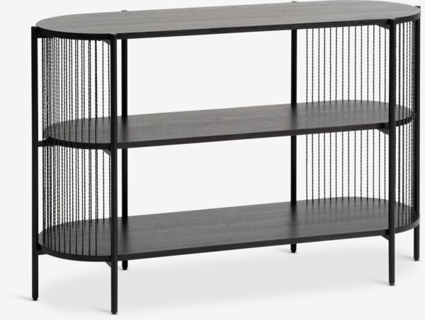 Credenza SNESLEV 2 ripiani nero
