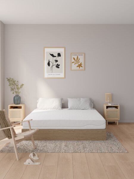 Bedbodem FOLDAGER 90x200 opbergruimte naturel eiken
