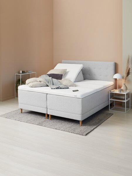 Sengegavl 180x125cm DUNLOPILLO OPO grå-32 DREAMZONE