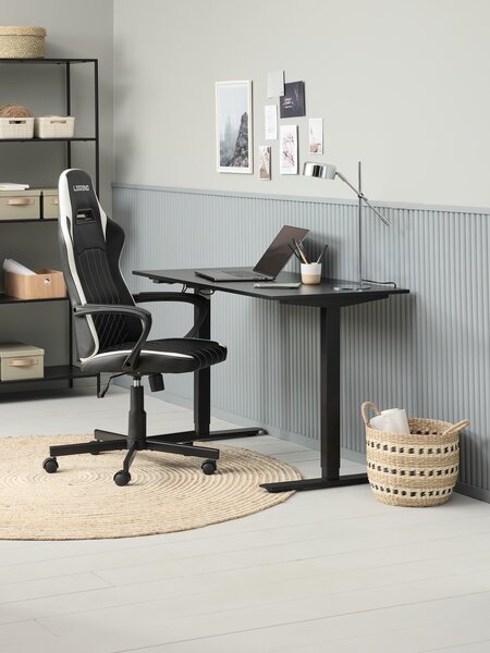 Sedia da gaming LERBJERG similpelle nero/bianco