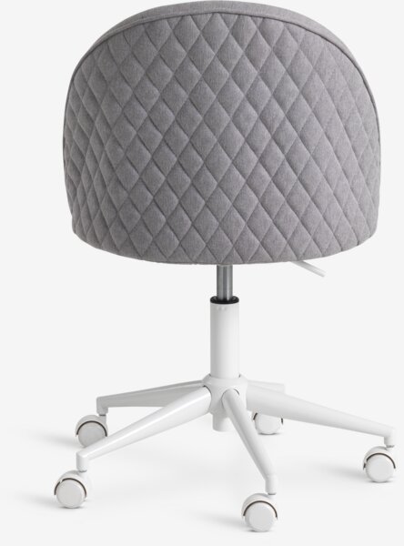 Desk chair KOKKEDAL grey fabric/white