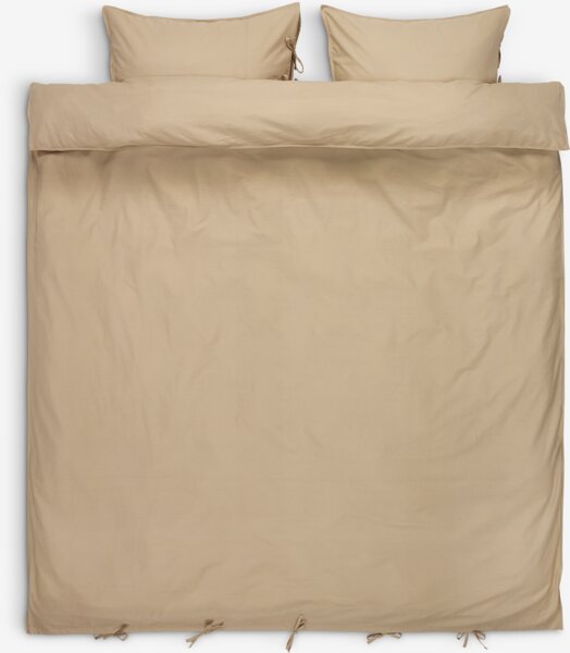 Duvet cover set SELMA Washed cotton Double pale khaki