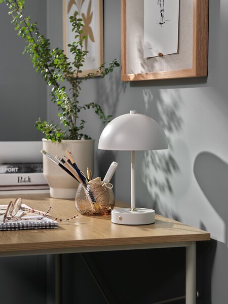 Battery lamp KENT D16xH25cm grey w/touch and timer