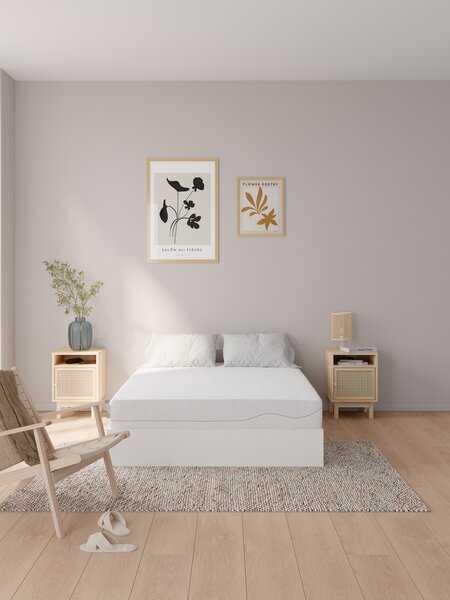 Colchón de espuma 135x190cm WELLPUR KVITA GF85 blanco