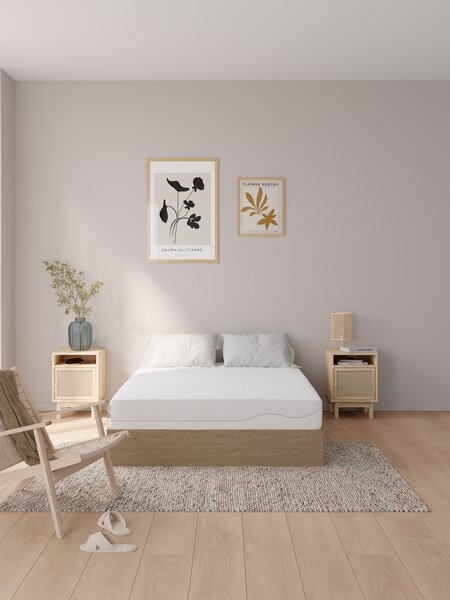 Colchón de espuma 135x190cm WELLPUR KVITA GF85 blanco
