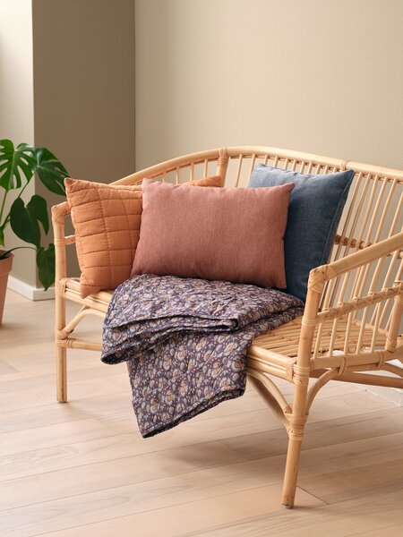 Pyntepude HORNFIOL 45x45 chenille blå