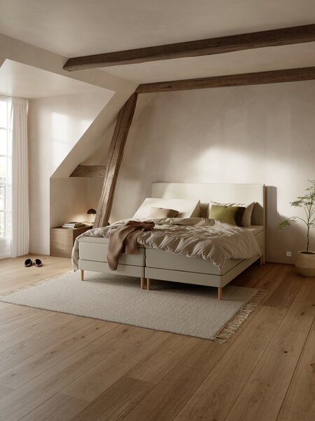 Elevationsseng 180x200cm KUPELVA + RESA sand-91 Medium