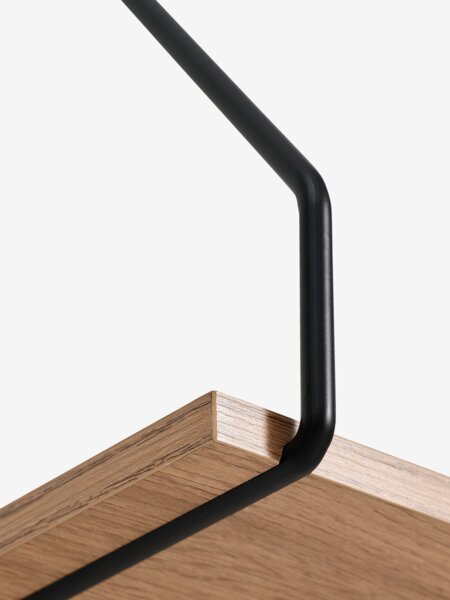 Vegghylle HEJSAGER 1 hylle svart/natur