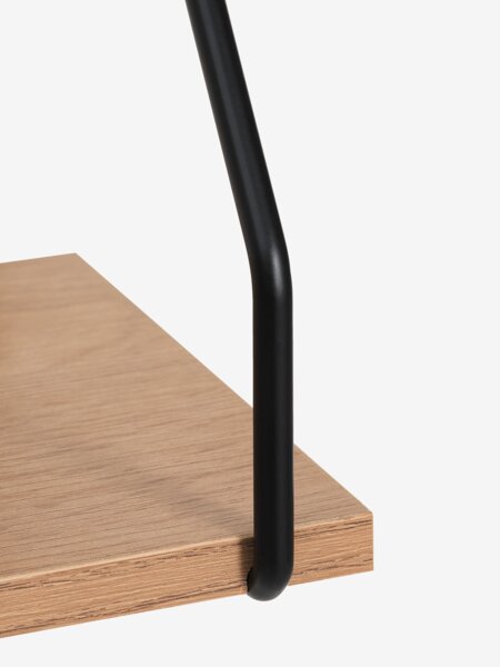 Vegghylle HEJSAGER 1 hylle svart/natur