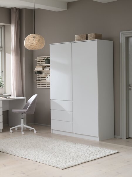 Kleerkast LIMFJORDEN 120x200 combi wit