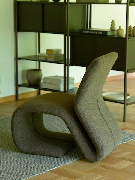 Silla GULDBJERG tela arena oscuro