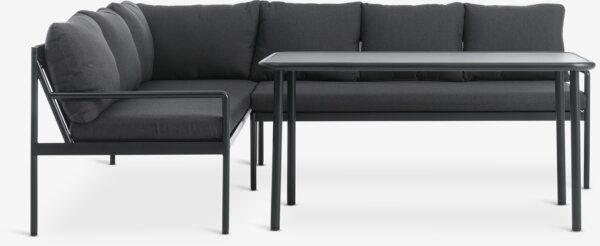 Lounge set STROEMSTAD 6 pers. black