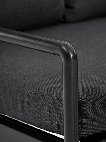 Lounge set STROEMSTAD 6 pers. black