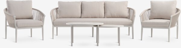 Bašt. garnitura za 5 os. HOLMESTRAND bež