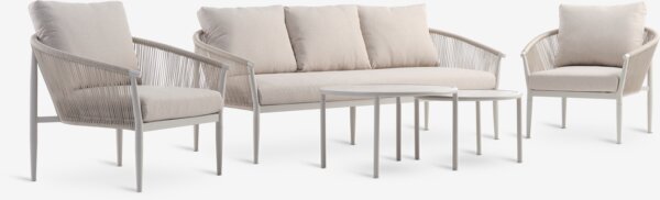 Bašt. garnitura za 5 os. HOLMESTRAND bež