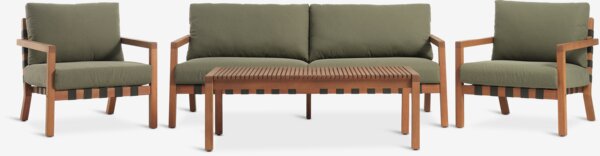 Loungesæt LITSBACKEN 4,5 pers. hårdttræ