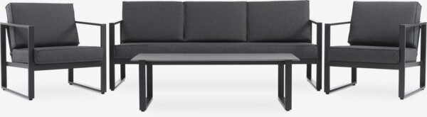 Set lounge VONGE 5 posti nero