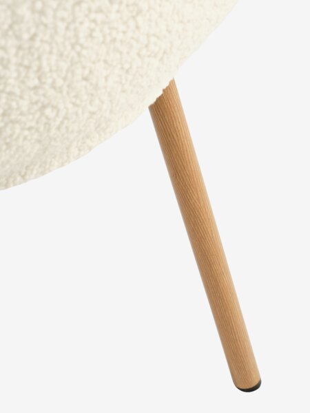 Dining chair JONSTRUP teddy off-white fabric/oak colour