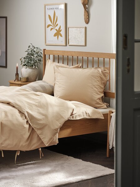 Duvet cover set SELMA Washed cotton Double pale khaki
