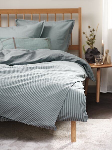 Pussilakanasetti MARION pesty puuvilla 150x210 himmeänsini