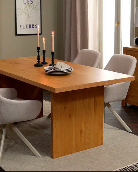 Trpezarijski sto MUNKEBY 100x220 topao hrast boja