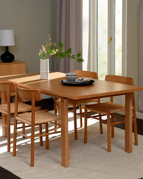 Jedilniška miza MEJLSKOV 90x180 naravni hrast