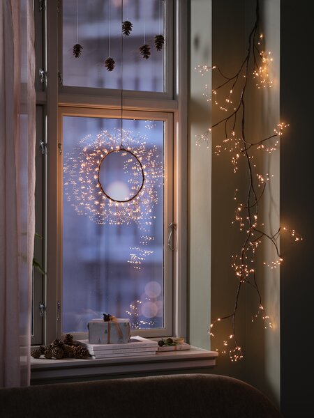Julkrans utomhus PYROP Ø25cm m/720 LED & timer