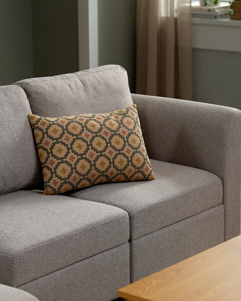 Zierkissen BANKSIA 35x50 latte/grau