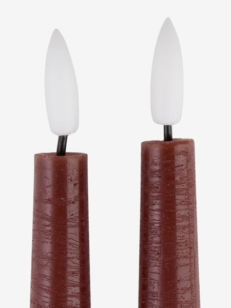 Vela LED GUDMUND A29cm berenjena 2 unidades