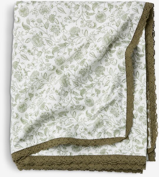 Tablecloth MARGURIT 140x240 white/green
