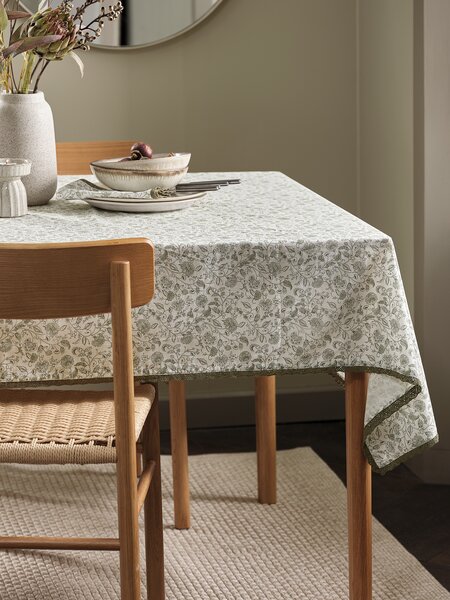 Tablecloth MARGURIT 140x240 white/green