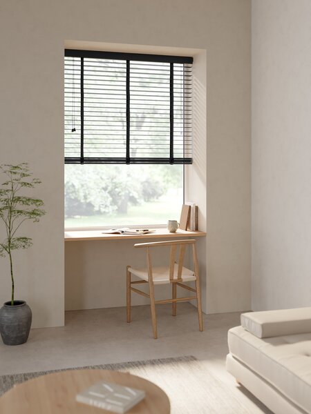 Bamboe jaloezie GRUMLAN 150x175 zwart