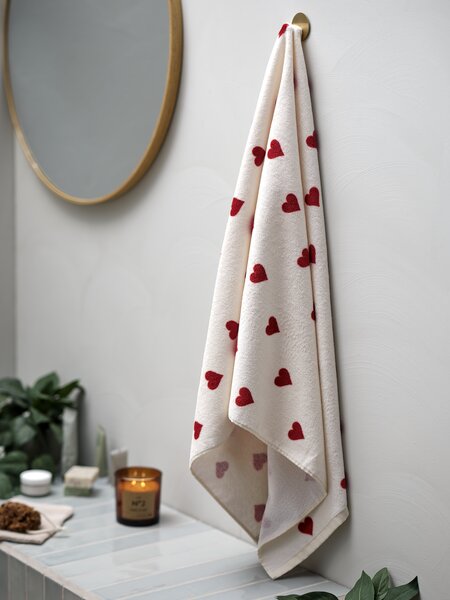 Badehåndklæde HJERTER 70x140cm