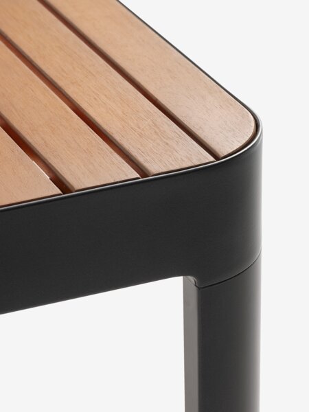 SIRDAL L91 bord hardtre + 4 SIRDAL stol grå