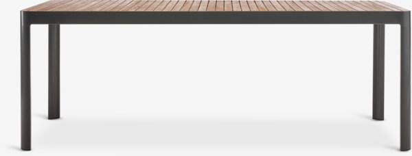 SIRDAL L211 Tisch Hartholz + 4 ORKANGER Stuhl natur