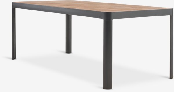 SIRDAL L211 Tisch Hartholz + 4 ORKANGER Stuhl natur