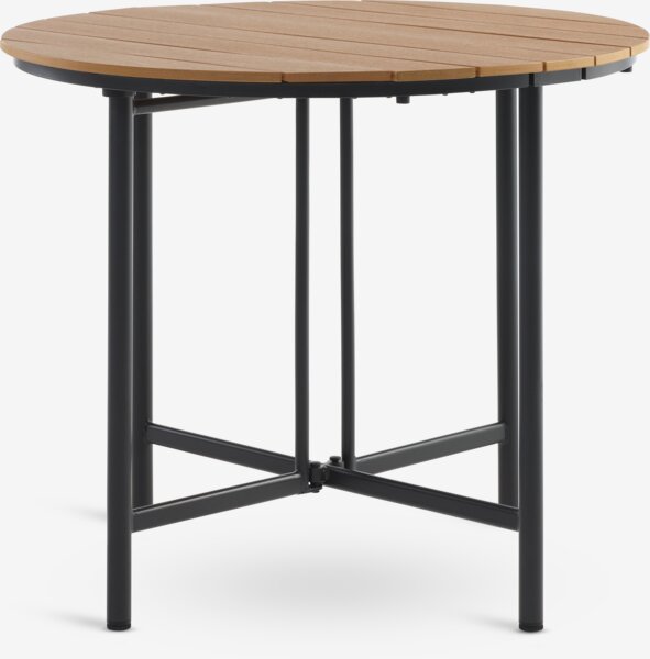 Стіл HOVVIG д.10/90см + 2 Стільці ORKANGER натура