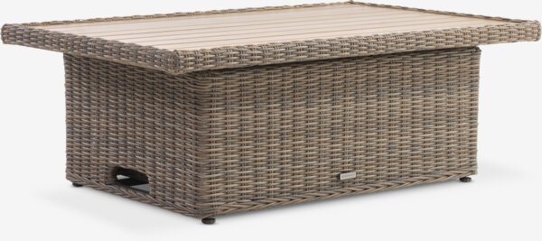 Loungetafel TRYVANN B78xL122xH36/66 naturel